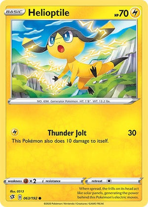 Pokemon TCG - SWSH02: Rebel Clash - Helioptile - 063/192