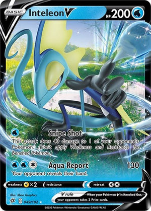 Pokemon TCG - SWSH02: Rebel Clash - Inteleon V - 049/192 - Holofoil