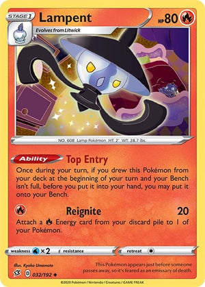 Pokemon TCG - SWSH02: Rebel Clash - Lampent - 032/192