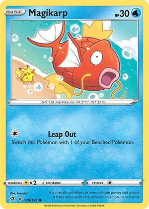Pokemon TCG - SWSH02: Rebel Clash - Magikarp - 039/192 - Reverse Holofoil