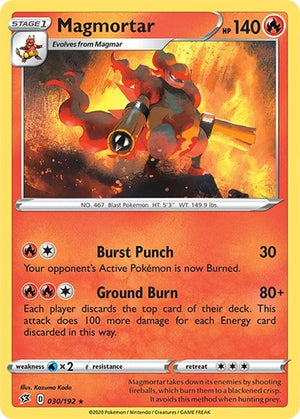 Pokemon TCG - SWSH02: Rebel Clash - Magmortar - 030/192