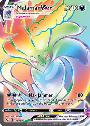 Pokemon TCG - SWSH02: Rebel Clash - Malamar VMAX - 198/192 - Holofoil