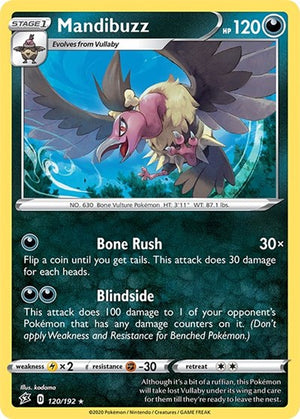 Pokemon TCG - SWSH02: Rebel Clash - Mandibuzz - 120/192