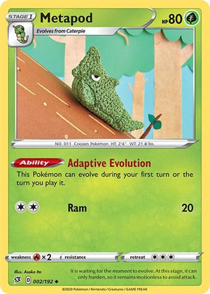 Pokemon TCG - SWSH02: Rebel Clash - Metapod - 002/192