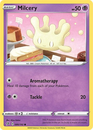 Pokemon TCG - SWSH02: Rebel Clash - Milcery - 086/192 - Reverse Holofoil