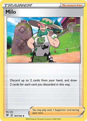 Pokemon TCG - SWSH02: Rebel Clash - Milo - 161/192 - Reverse Holofoil