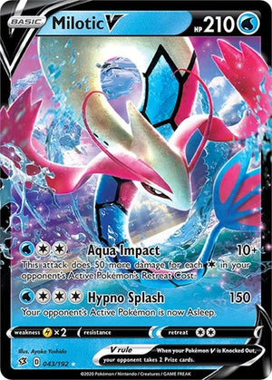 Pokemon TCG - SWSH02: Rebel Clash - Milotic V - 043/192 - Holofoil