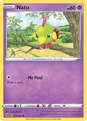 Pokemon TCG - SWSH02: Rebel Clash - Natu - 076/192