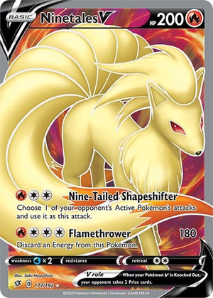 Pokemon TCG - SWSH02: Rebel Clash - Ninetales V - 177/192 - Holofoil