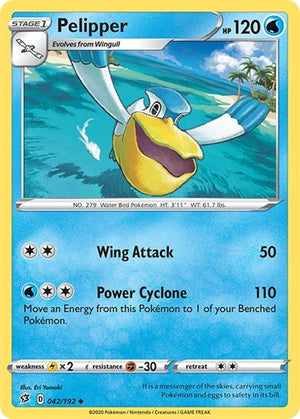 Pokemon TCG - SWSH02: Rebel Clash - Pelipper - 042/192