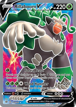 Pokemon TCG - SWSH02: Rebel Clash - Rillaboom V - 175/192 - Holofoil