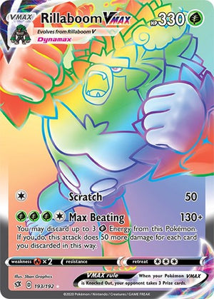 Pokemon TCG - SWSH02: Rebel Clash - Rillaboom VMAX - 193/192 - Holofoil