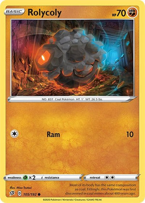 Pokemon TCG - SWSH02: Rebel Clash - Rolycoly - 105/192