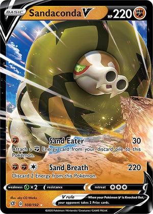 Pokemon TCG - SWSH02: Rebel Clash - Sandaconda V - 108/192 - Holofoil