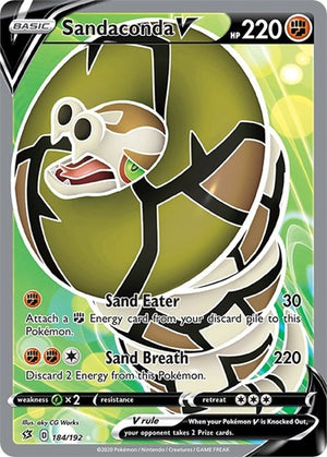 Pokemon TCG - SWSH02: Rebel Clash - Sandaconda V - 184/192 - Holofoil