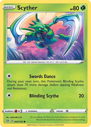 Pokemon TCG - SWSH02: Rebel Clash - Scyther - 004/192