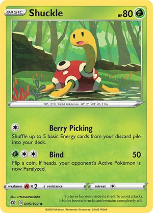 Pokemon TCG - SWSH02: Rebel Clash - Shuckle - 005/192