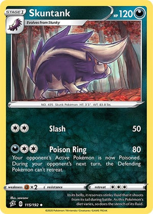 Pokemon TCG - SWSH02: Rebel Clash - Skuntank - 115/192