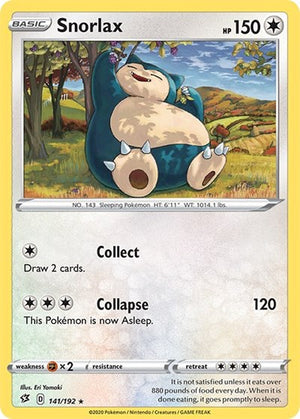 Pokemon TCG - SWSH02: Rebel Clash - Snorlax - 141/192 - Reverse Holofoil