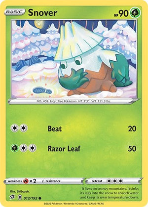 Pokemon TCG - SWSH02: Rebel Clash - Snover - 012/192