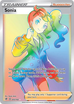 Pokemon TCG - SWSH02: Rebel Clash - Sonia - 203/192 - Holofoil