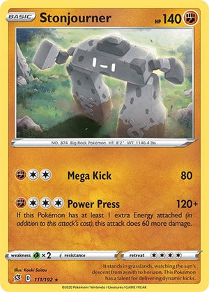 Pokemon TCG - SWSH02: Rebel Clash - Stonjourner - 111/192 - Reverse Holofoil