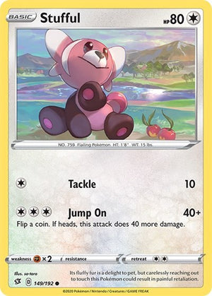 Pokemon TCG - SWSH02: Rebel Clash - Stufful - 149/192 - Reverse Holofoil