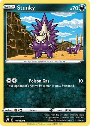 Pokemon TCG - SWSH02: Rebel Clash - Stunky - 114/192