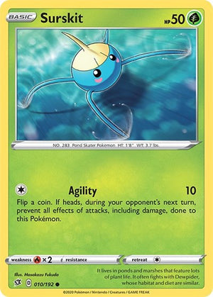 Pokemon TCG - SWSH02: Rebel Clash - Surskit - 010/192