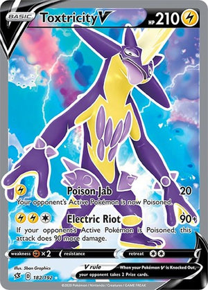 Pokemon TCG - SWSH02: Rebel Clash - Toxtricity V - 182/192 - Holofoil