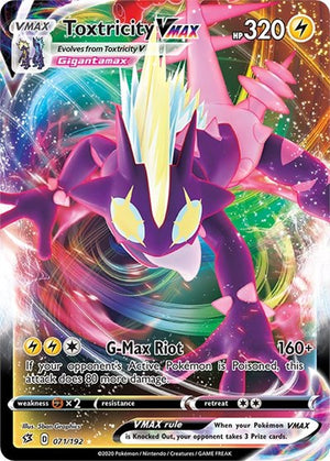 Pokemon TCG - SWSH02: Rebel Clash - Toxtricity VMAX - 071/192 - Holofoil