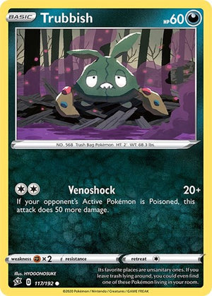 Pokemon TCG - SWSH02: Rebel Clash - Trubbish - 117/192 - Reverse Holofoil