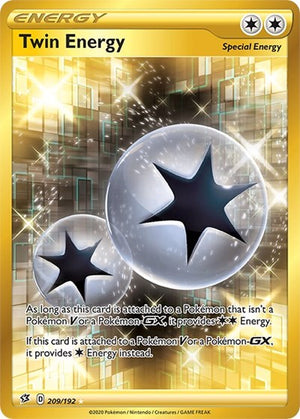 Pokemon TCG - SWSH02: Rebel Clash - Twin Energy - 209/192 - Holofoil