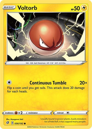 Pokemon TCG - SWSH02: Rebel Clash - Voltorb - 056/192 - Reverse Holofoil