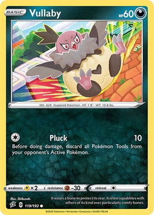 Pokemon TCG - SWSH02: Rebel Clash - Vullaby - 119/192 - Reverse Holofoil