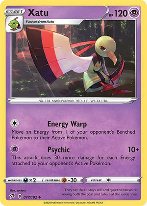 Pokemon TCG - SWSH02: Rebel Clash - Xatu - 077/192 - Reverse Holofoil