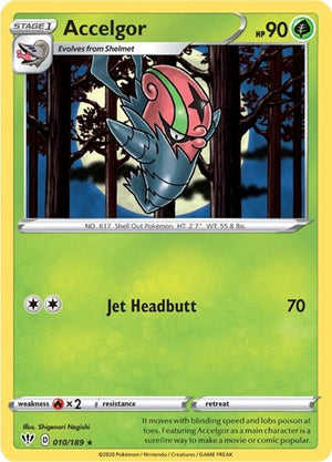 Pokemon TCG - SWSH03: Darkness Ablaze - Accelgor - 010/189 - Reverse Holofoil
