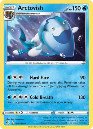 Pokemon TCG - SWSH03: Darkness Ablaze - Arctovish - 054/189 - Reverse Holofoil