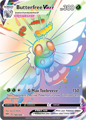 Pokemon TCG - SWSH03: Darkness Ablaze - Butterfree VMAX - 190/189 - Holofoil