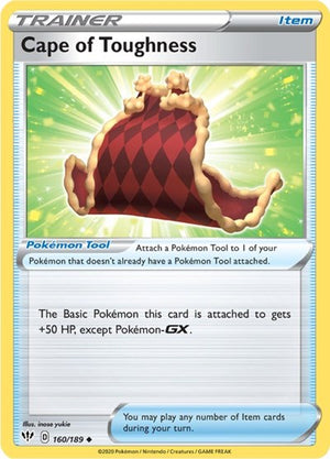 Pokemon TCG - SWSH03: Darkness Ablaze - Cape of Toughness - 160/189