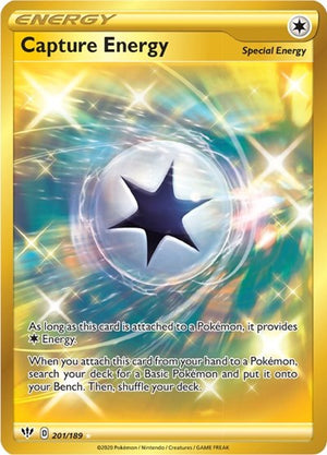 Pokemon TCG - SWSH03: Darkness Ablaze - Capture Energy - 201/189 - Holofoil