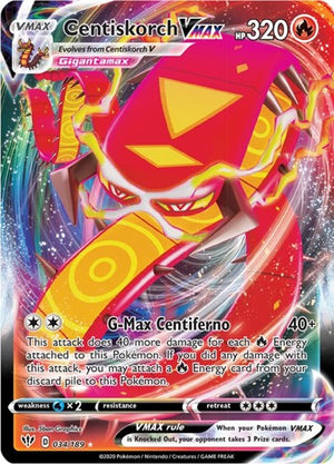 Pokemon TCG - SWSH03: Darkness Ablaze - Centiskorch VMAX - 034/189 - Holofoil