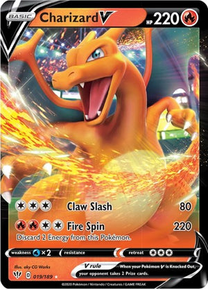 Pokemon TCG - SWSH03: Darkness Ablaze - Charizard V - 019/189 - Holofoil