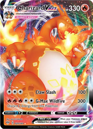 Pokemon TCG - SWSH03: Darkness Ablaze - Charizard VMAX - 020/189 - Holofoil