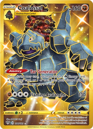 Pokemon TCG - SWSH03: Darkness Ablaze - Coalossal - 198/189 - Holofoil
