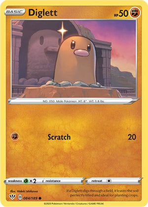 Pokemon TCG - SWSH03: Darkness Ablaze - Diglett - 084/189