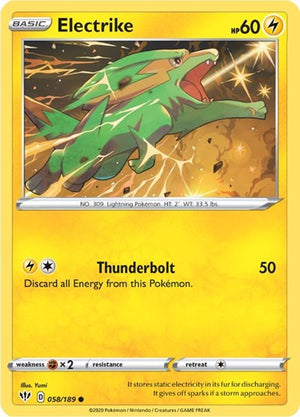 Pokemon TCG - SWSH03: Darkness Ablaze - Electrike - 058/189