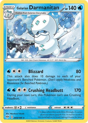 Pokemon TCG - SWSH03: Darkness Ablaze - Galarian Darmanitan - 044/189