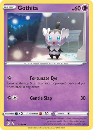 Pokemon TCG - SWSH03: Darkness Ablaze - Gothita - 073/189 - Reverse Holofoil