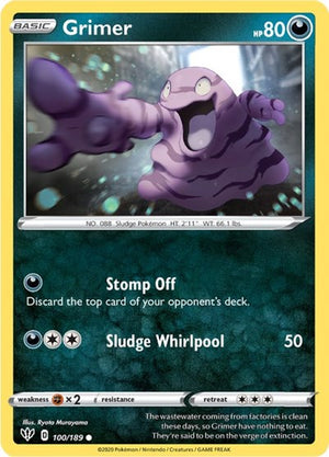 Pokemon TCG - SWSH03: Darkness Ablaze - Grimer - 100/189